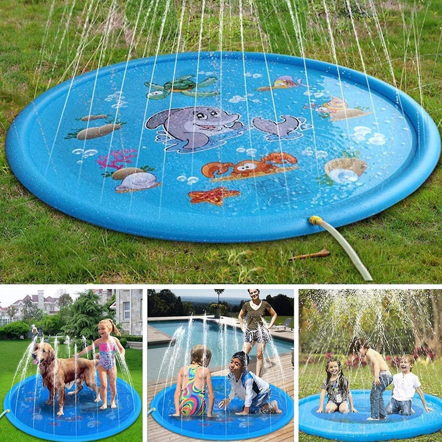 Piscina Gonflabila AquaJoy pentru Copii si Animale - Covor de Joaca Acvatic de Vara