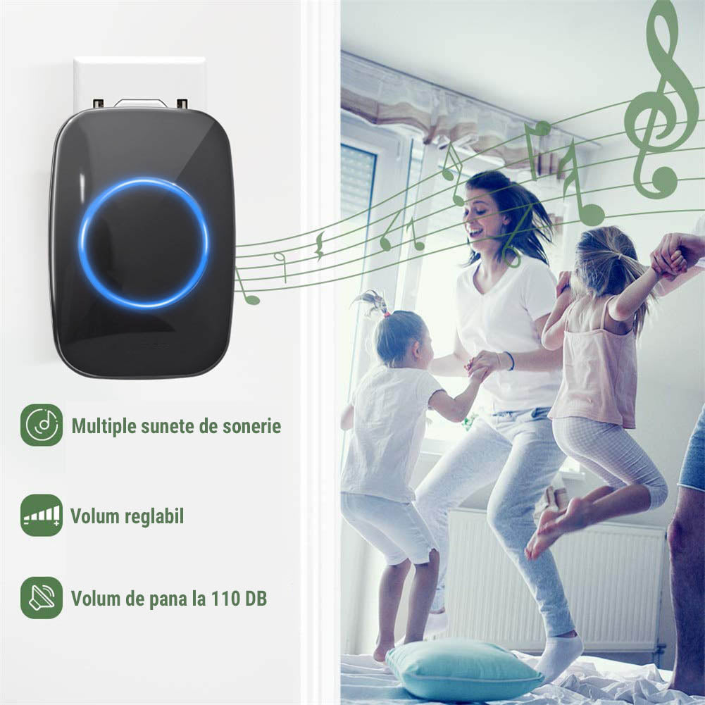 Sonerie fără fir, Wireless Techstar, Distanta 300m | 60 Melodii