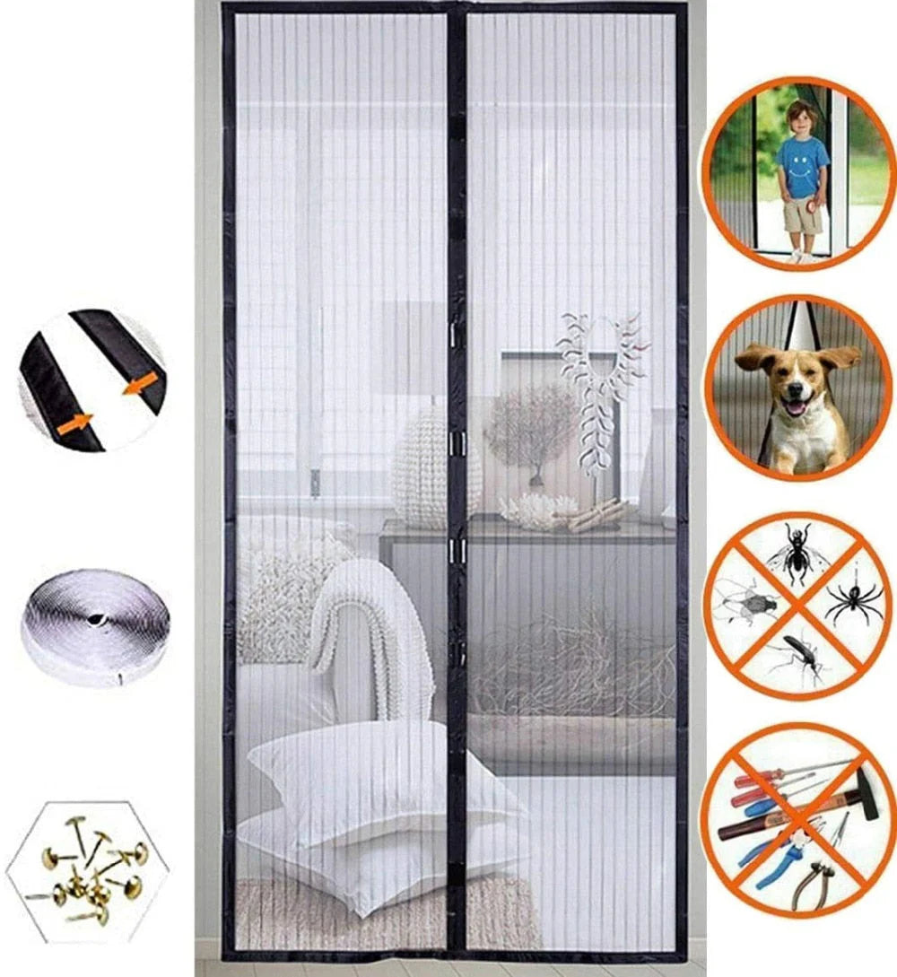 Perdea Magnetica de Usa Impotriva Insectelor 🚪🦟 - Protejeaza-ti Casa cu Stil si Eficienta!